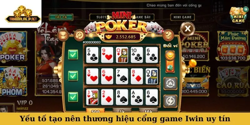 Yếu tố tạo nên thương hiệu cổng game Iwin uy tín